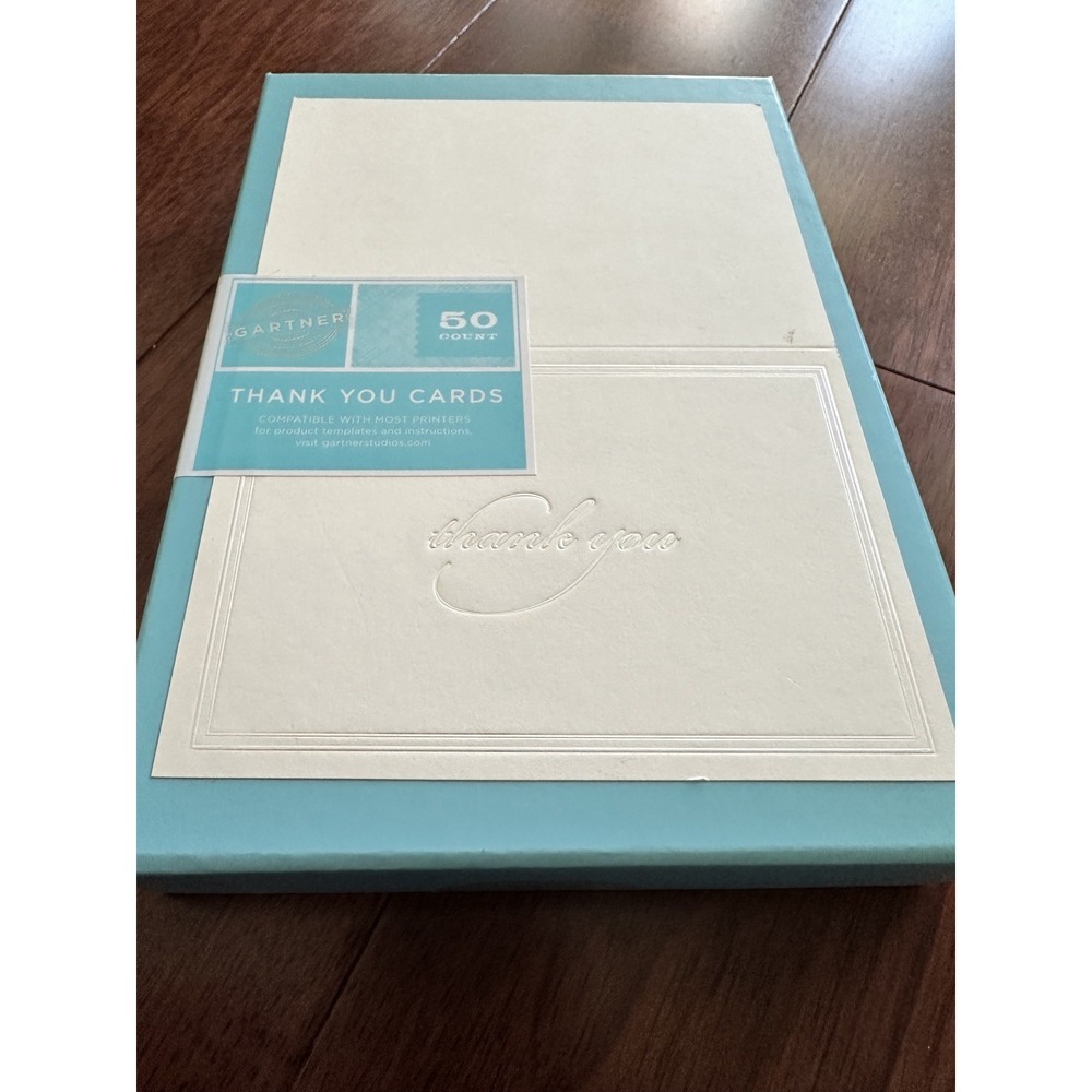 New 50 Thank You Cards Pearl Ivory Gartner Studios with Envelopes Blank
